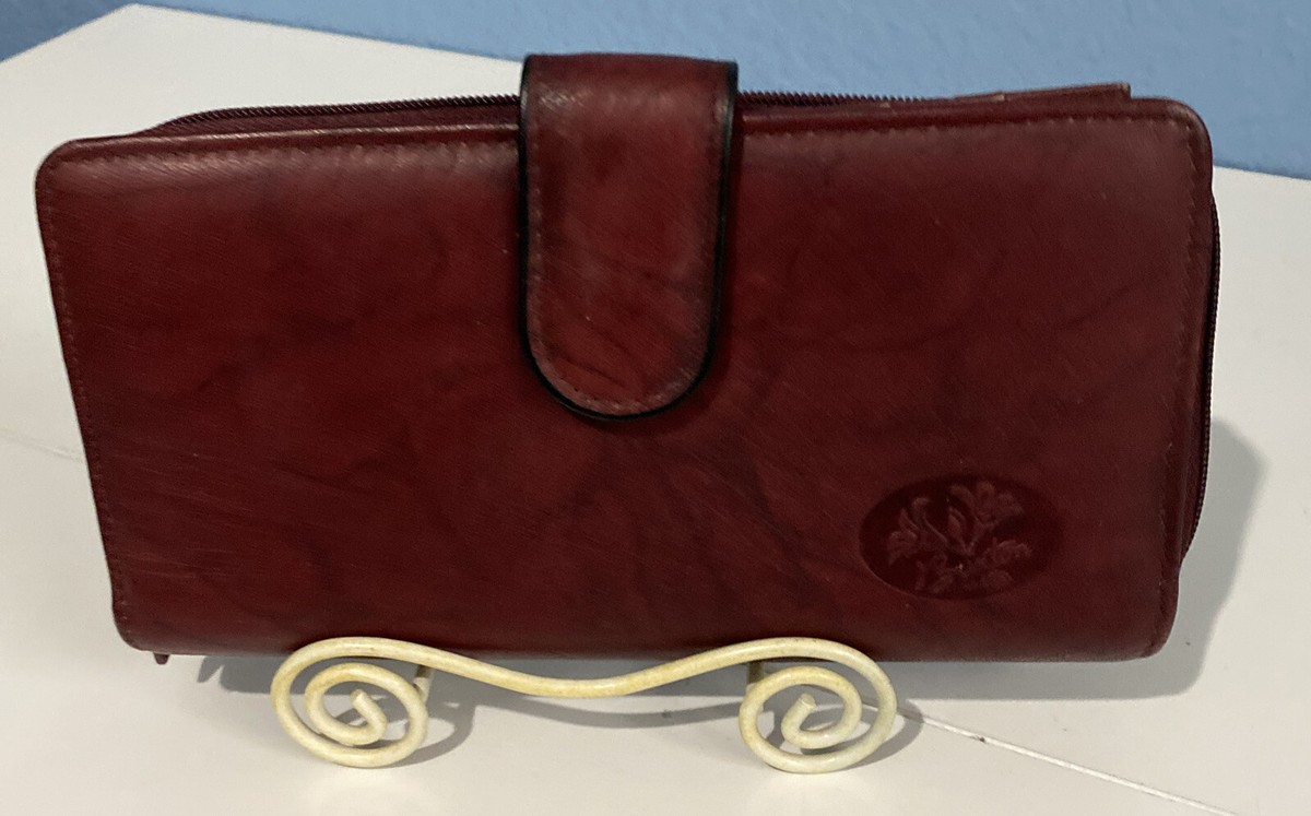 Wallet BUXTON Brown Snap/Zippered Pocket ID Money Checkbook