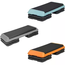 Adjustable Aerobic Exercise Step Platform Workout Fitness Set with 4 Risers 