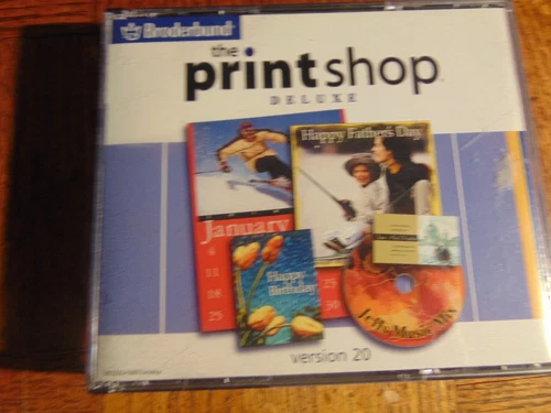 Vtg  The Print Shop Deluxe Version 20 CD