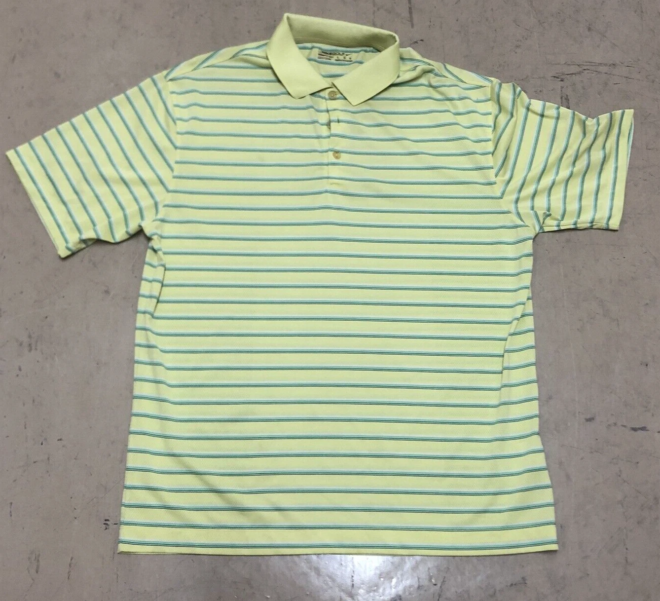 Nike Golf Polo Shirt Mens Large Short Sleeve Dri-Fit Swoosh Logo Polyester.