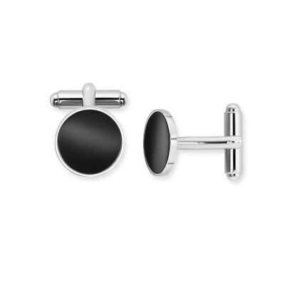 cai Manschettenknöpfe 925/- Sterling Silber 1,4cm Herren rhodiniert NEU