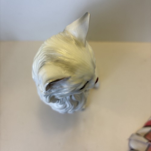 Gato persa blanco sentado de cerámica vintage GRANDE 9” Lefton 2203 MCM - Imagen 8 de 11