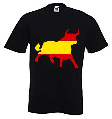 SPANISH BULL T-SHIRT - Espana Spanien Flagge El Toro Fußball Soccer - S bis 3XL
