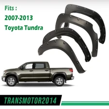 Fender Flares Fit for 07-13 Toyota Tundra Pocket Rivet Style Wheel Smooth 4PCS