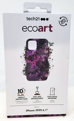 Tech21 EcoArt Case for Apple iPhone 12 / iPhone 12 Pro 6.1'', Pink/Purple Collage
