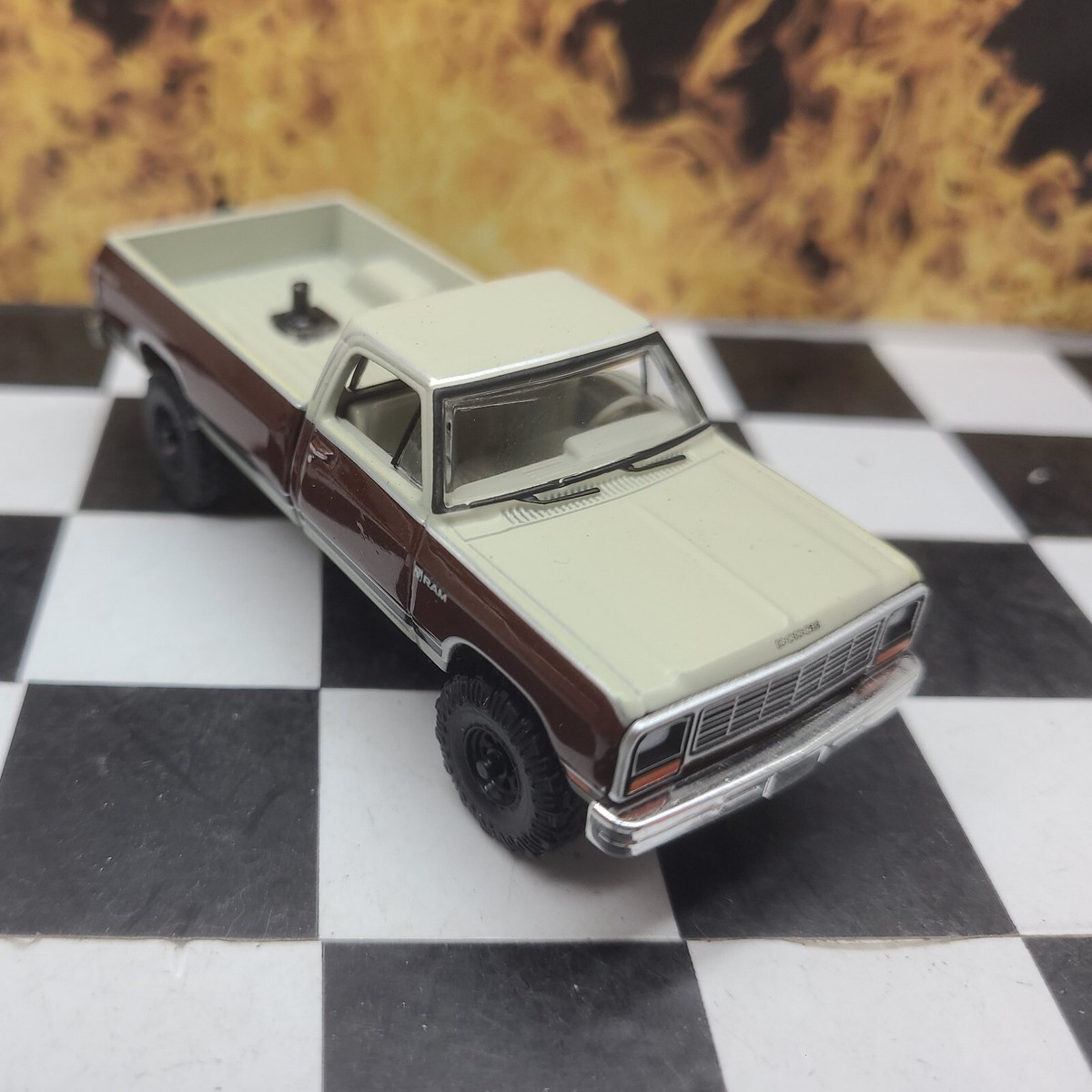 Custom lifted1/64 1982 Dodge RAM 1st Gen 4x4 TRUCK CUMMINS hitch