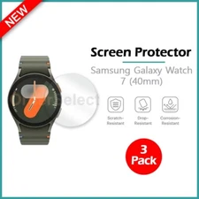 3-Pack LCD Clear HD Screen Protector for Android Samsung Galaxy Watch 7 (40mm)