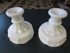 Westmoreland Milk Glass Paneled Grape Candlesticks - Set of 2 — photo 3