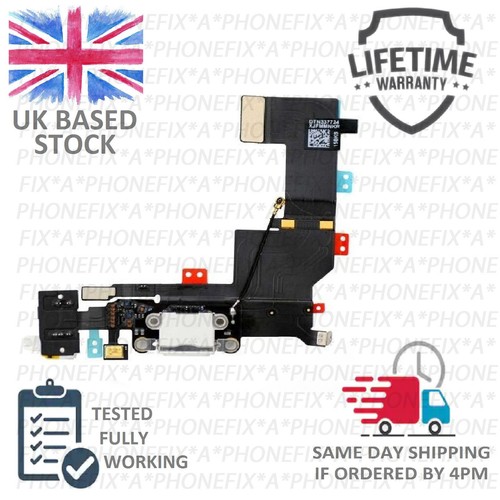 Puerto de carga para iPhone 5S conector base repuesto conector para auriculares micrófono blanco - Imagen 2 de 5