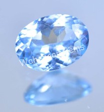 2.70 CT Naturel Bleu Aigue-Marine Ovale Certifié Superbe Ample Pierre Précieuse