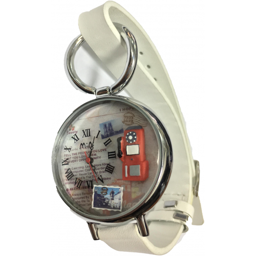 Orologio MINI WATCH 3D ref. MN976B Donna acciaio pelle bianco telefono  londinese | eBay