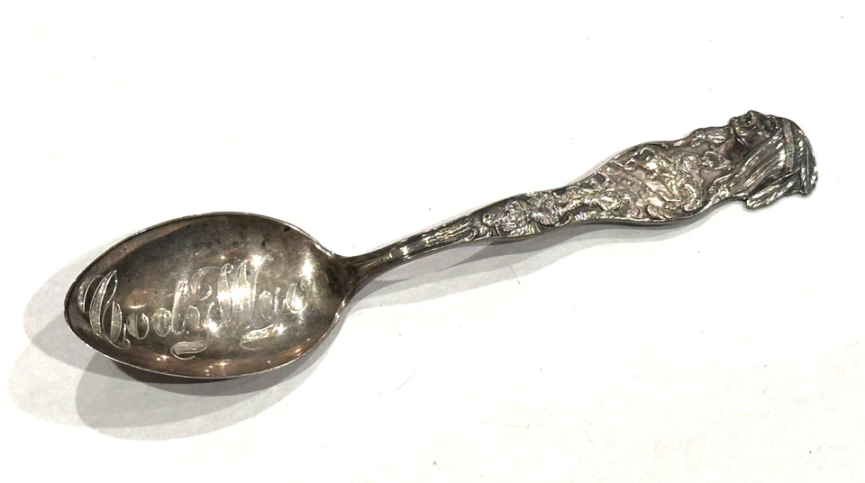 CUCHARA CODY WYOMING PLATA ESTERLINA 5,75" INDIO NATIVO AMERICANO TIPI CABALLO UE Foto 2 de 4