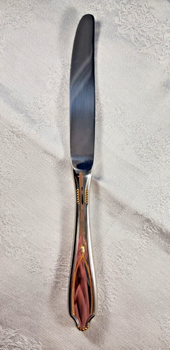 Knife Yamazaki Japan Victoria Gold Accent Stainless Flatware Glossy 9 ¼ inch - Picture 4 of 4