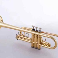 High-quality C-key professional trumpet phosphor bronze gold-plated