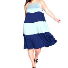 Women  s True Blue Plus Size Dress