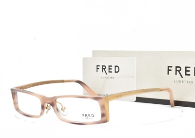 FRED Lunettes Eyeglasses Gold Rose Brown 50-17-135 St Moritz C3 002 #133