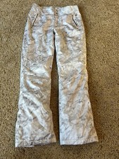 Nils marble ski pants with silver zippers and stitching