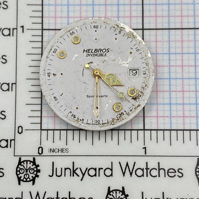 Helbros Invincible Sport Quartz Watch Movement Repairs Parts