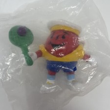 Vintage KOOL-AID Man TENNIS PLAYER Figure PVC Racket KRAFT FOODS 2" NEW in bag