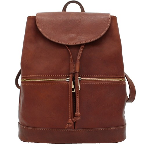 Cuoieria Fiorentina Genuine Italian Leather Convertible Backpack/Crossbody Bag Cuoieria Fiorentina Brown Leather Sling Crossbody Purse  main image 2