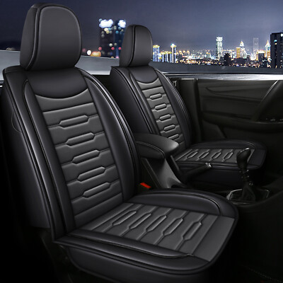 For KIA Forte 2014-2024 Pu Leather Car Seat Cover Cushion Grey Pad Front Row