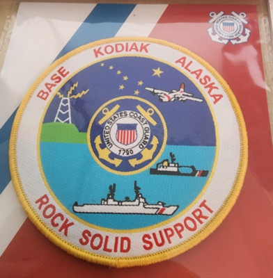 4'' COAST GUARD BASE KODIAK ALASKA HOOK & LOOP PATCH