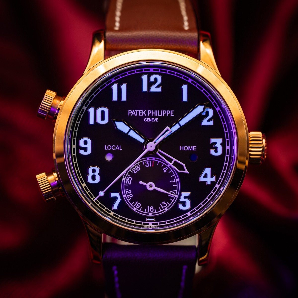 Patek Philippe Calatrava Pilot Travel Time 18k Rose Gold 7234R-001