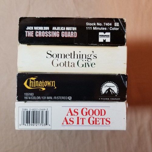 Jack Nicholson 4 VHS Video Lot The Crossing Guard Chinatown As Good As It Gets & - Foto 4 di 13