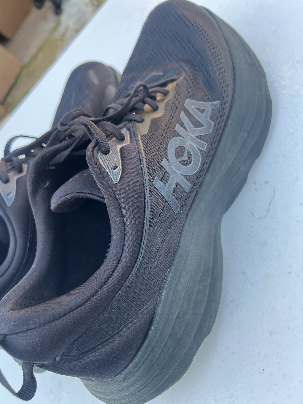 Men’s Black HOKA Bondi 8 Running Shoes Size 14 4E Extra Wide thumbnail 5