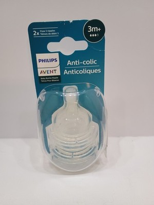 Philips Avent Anti-Colic Baby Bottle Fast Flow Nipple 2 Ct. Baby Bottle 3m+