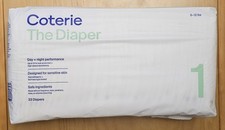 33 Disposable Diapers Size 1 Coterie The Diaper 8-12 Lbs New In Packaging