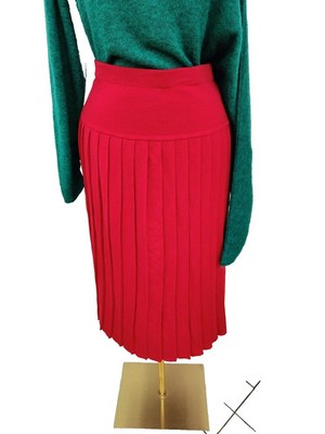  MARINA RINALDI Pleated Wool Skirt Sizes + (MR XXL)-IT62,DE54,Fr58, US W24