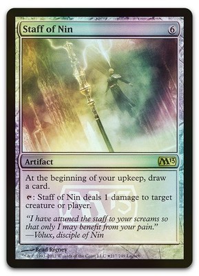 Staff of Nin #217 (Foil) (NM) Launch Party & Release Event Promos LARP Magic MTG