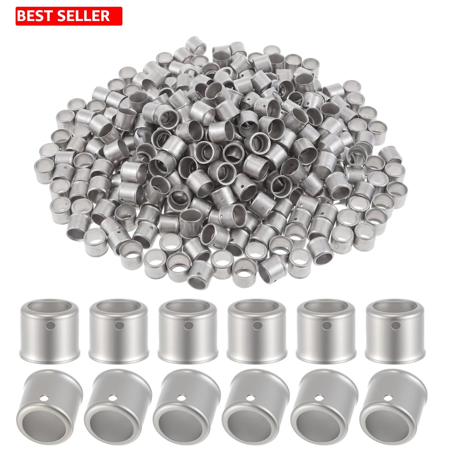 PEX Press Sleeve 100 Pk 1/2 In Stainless Steel Crimp Ring Fittings Replacement