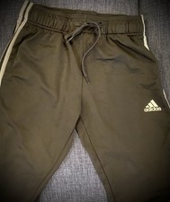 adidas SIZE Women  s Small Classic 3-Stripe Training Pants Black/White EUC