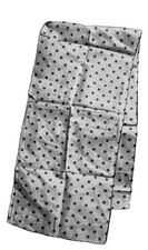 VTG Ray Strauss Monotone Gray Polka Dots Rectangle Silk Scarf 11"x 44"