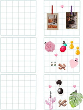 12X12 in Wall Grid Panel, 6 Pack Wire Grid Panel Shelf Board Metal Grid