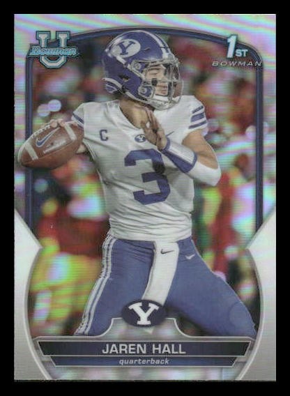 2022 Bowman University Chrome #85 Jaren Hall Rookie Refractor BYU Cougars