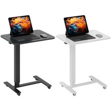 Stehpult H&ouml;henverstellbar C-f&ouml;rmig Schreibtisch mit 4 Rollen 65x48x70-110cm