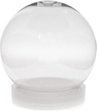 4.5 Inch DIY Snow Globe Kit - Clear, Shatterproof  Customizable Water Globe