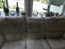 Pirate Theme Happy Birthday Banner 6ft Used