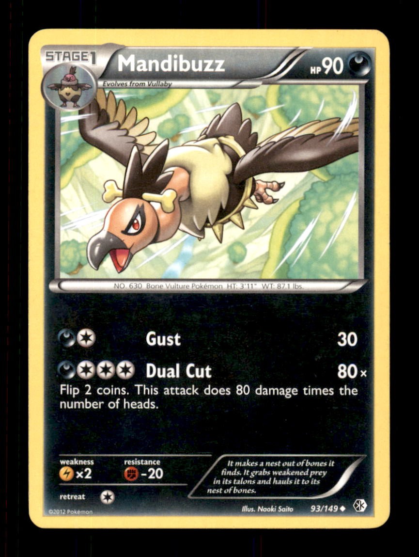 MANDIBUZZ 93/149 UC BOUNDARIES CROSSED POKEMON LP