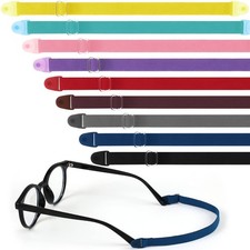 9 Pcs Kids Glasses Strap with Snap Button Elastic Adjustable Multicolor