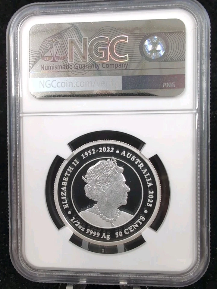 2023P Australia 50C NEWBORN BABY 1/2 oz Silver Colorized NGC PF 70 UC 6068A - Image 2 of 2