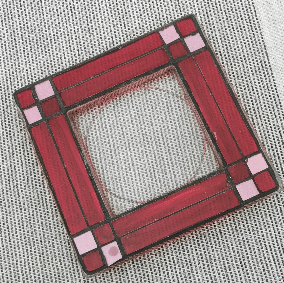 Bandeja quadrada colecionável para decoração de casa em mosaico ART DECO - Imagem 2 de 4