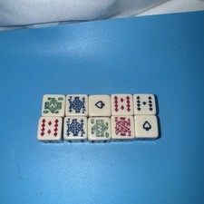 10 White 6 Sided Poker Dice