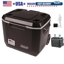 Xtreme 50qt Rolling Cooler with Wheels, Extra-Walled Insulation Keeps Ice up ...