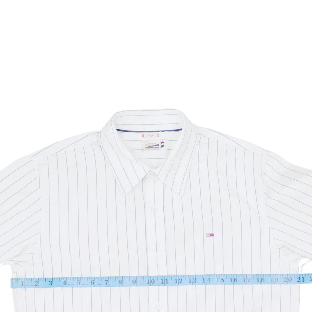 Tommy Hilfiger White Button-Up Womens L image 5