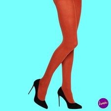 Image of CHARNOS Women's 60 Denier Tights, Opaque Matte Finish, Rust, UK M | EU M | US M
