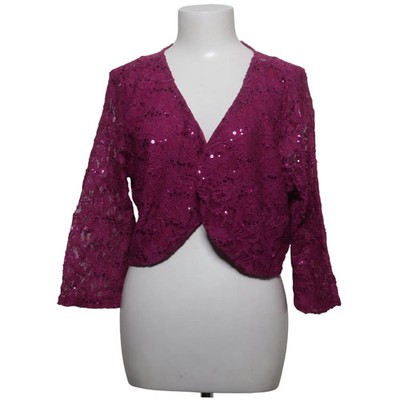 Bodyflirt, Bolero, Größe: 48/50, Pink, Polyamid/Polyester, Blumen, Spitze #dyy